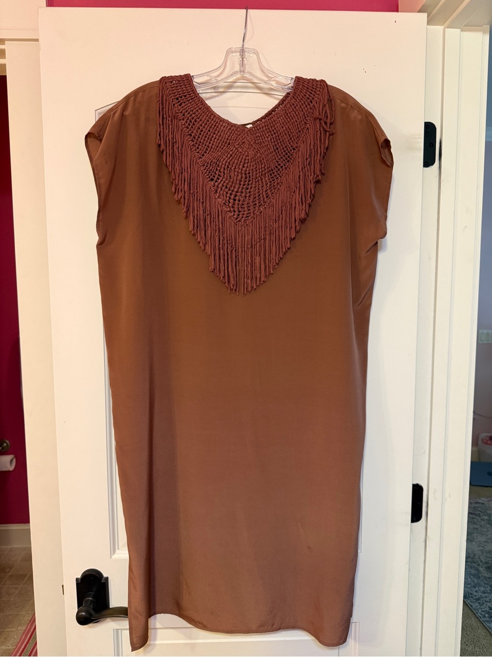 Ulla Johnson Rust Brown Fringe Tunic